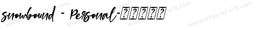 snowbound - Personal字体转换